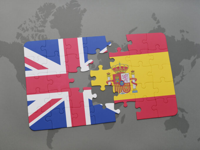 Puzzle,With,The,National,Flag,Of,Great,Britain,And,Spain