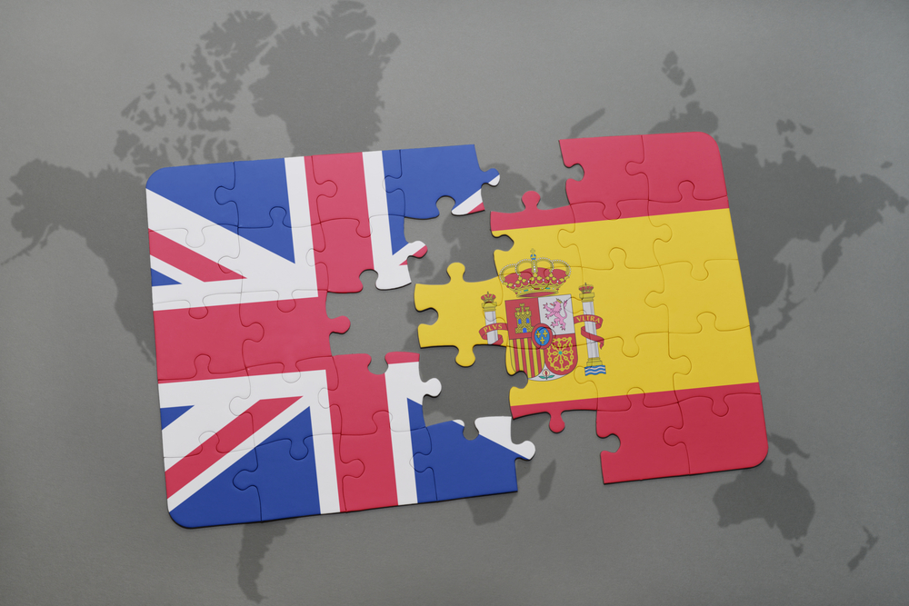 Puzzle,With,The,National,Flag,Of,Great,Britain,And,Spain