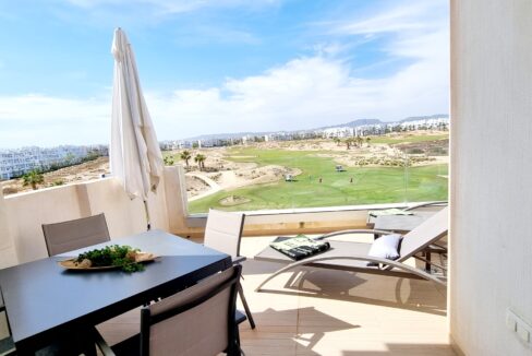 terrace with golf view
