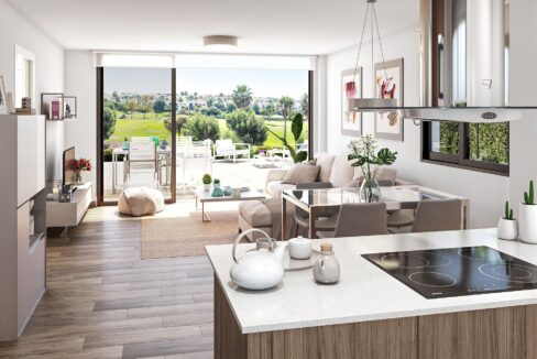 Open-plan kitchen