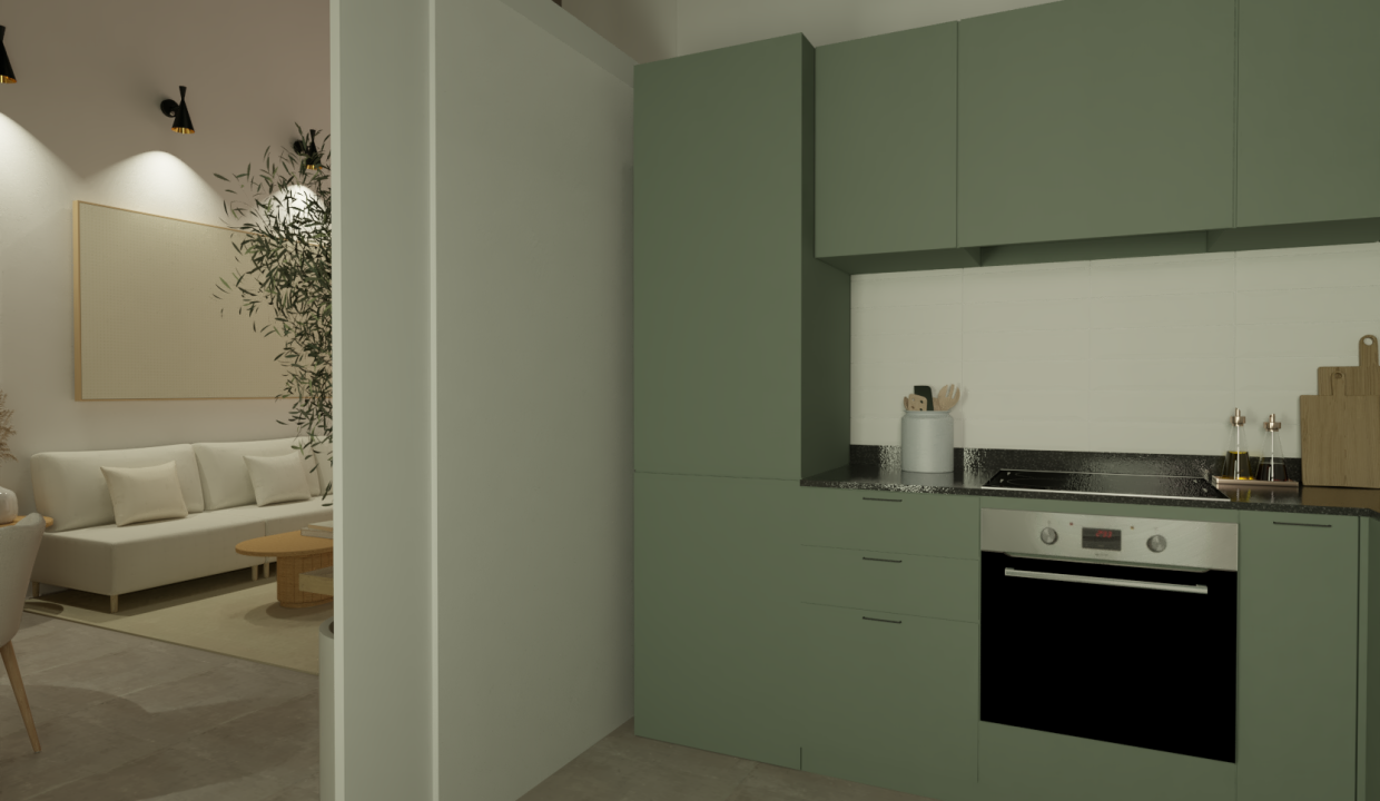 3D Cocina y salón 3